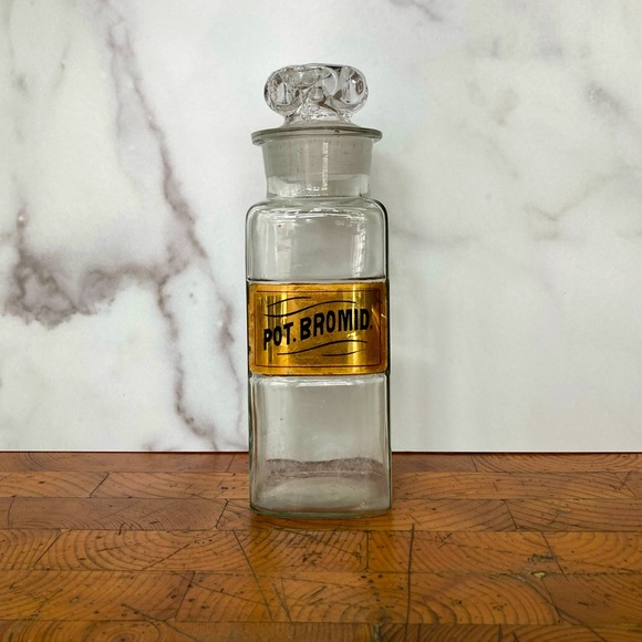 Authentic Vintage Glass Apothecary Bottle